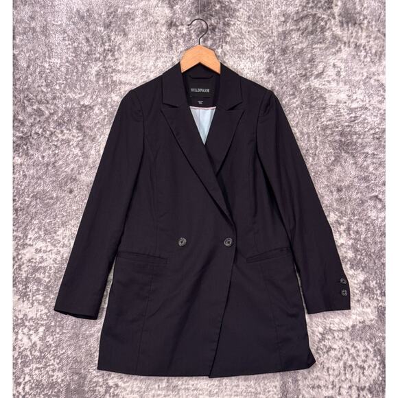 Wildfang Jacket Small Womens The Empower Double Breasted Blazer Black - Picture 1 of 8